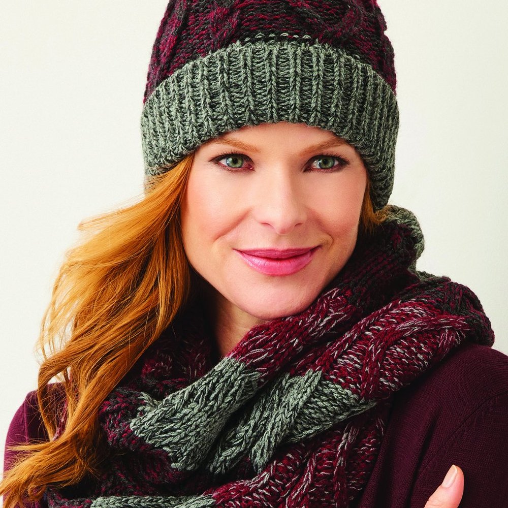 Charlie Paige Cherry Pie Winter Hat and Scarf Set